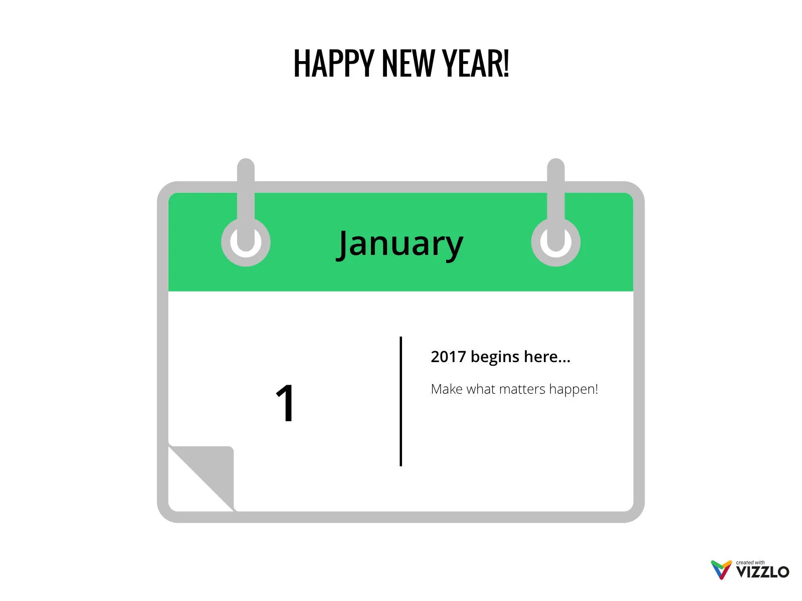 Calendar Chart example: HAPPY NEW YEAR!