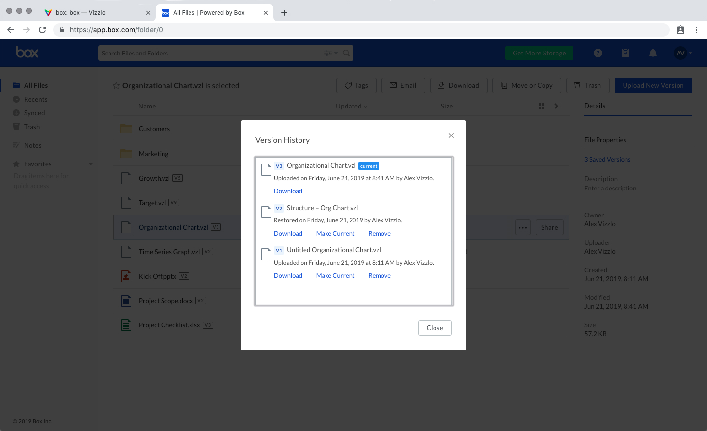 Vizzlo Box Screenshot
