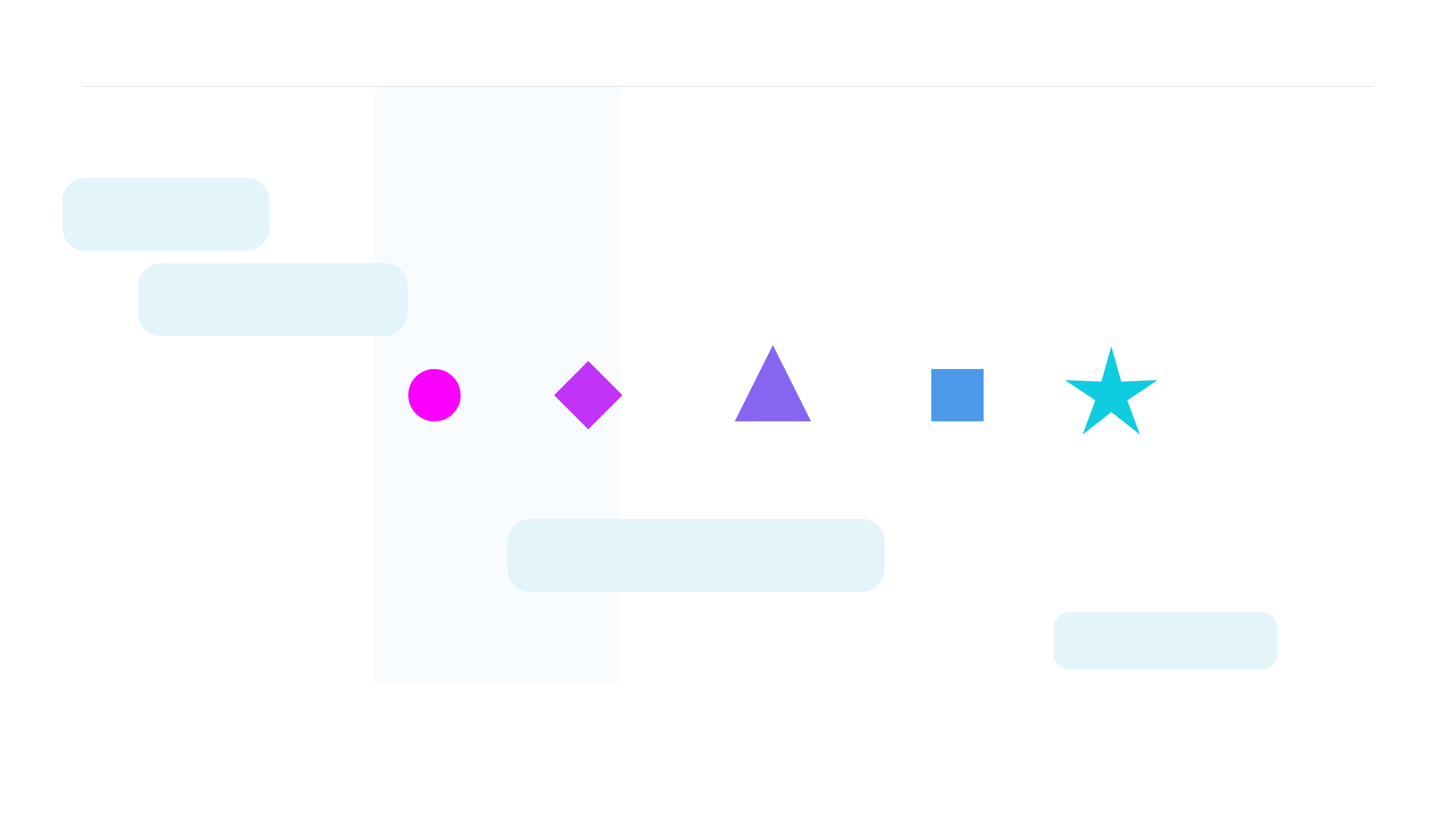 Use Milestones of different shapes and colors to signal anchors such as a project start and end date.