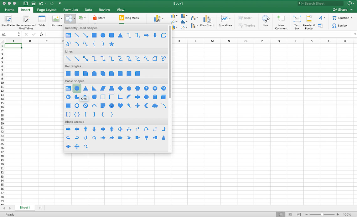 a screenshot depicting how to manually create a venn diagram in excel step by step